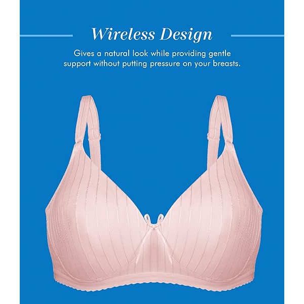 Bestform Comfortable Unlined Wireless Cotton Stretch Sports Bra with Front Closure