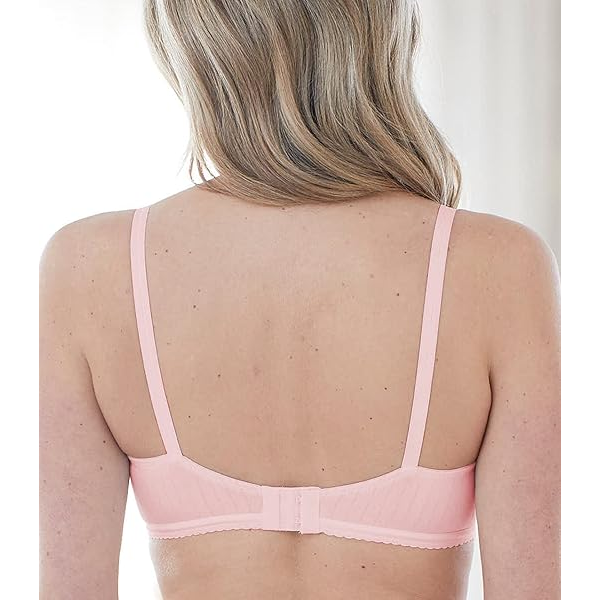 Bestform Comfortable Unlined Wireless Cotton Stretch Sports Bra with Front Closure