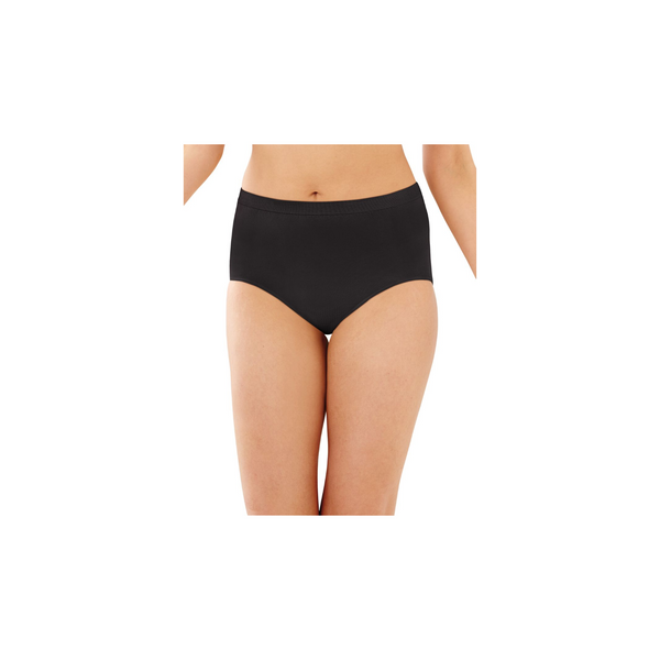 Your favorite Barely There panties are now Bali Comfort Revolution panties. Same great panty. Just a new name!No ride up. No dig in. No lines. Just blissful softness all day long. Silky microfiber soothes your skin. Seamless styling looks smoothunder clothes. Full brief cut gives you generous coverage. Narrow leg bands and knit-in waistband help minimize panty lines. No tag or seams to rub or chafe.