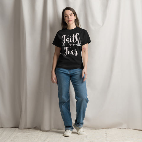 Women's Graphic Tee - Faith Over Fear Inspirational Design