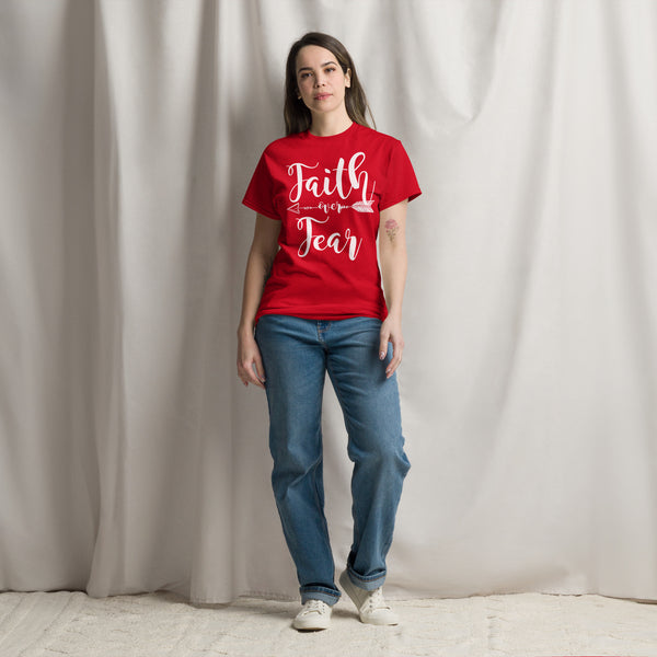 Women's Graphic Tee - Faith Over Fear Inspirational Design