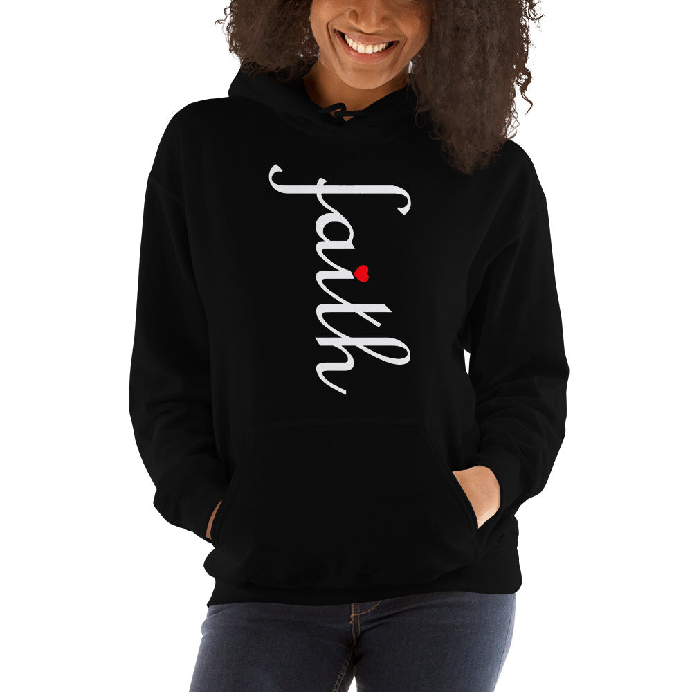 Women's Graphic Hoodie-Faith Heart