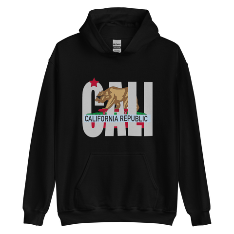 Unisex Graphic Hoodie-Cali Bear Sun Glasses