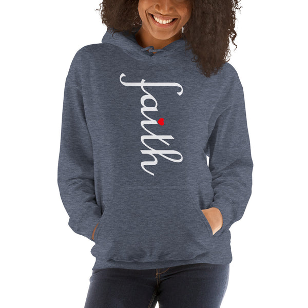 Women's Graphic Hoodie-Faith Heart