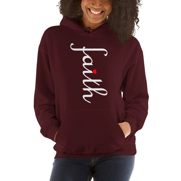 Women's Graphic Hoodie-Faith Heart