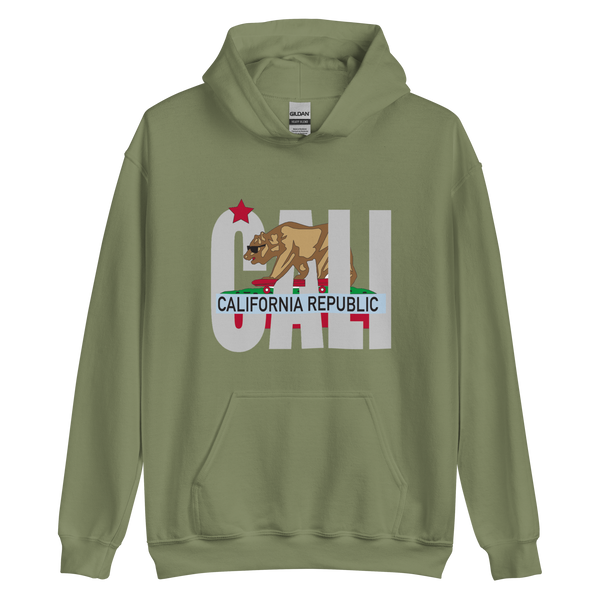 Unisex Graphic Hoodie-Cali Bear Sun Glasses