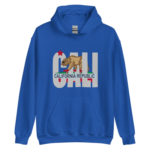 Unisex Graphic Hoodie-Cali Bear Sun Glasses