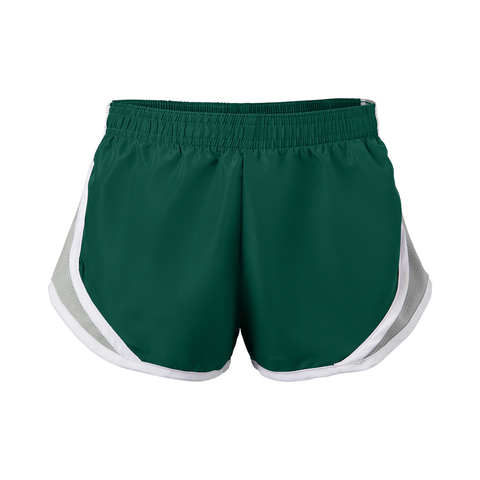 Womens polyester shorts with contrast inserts