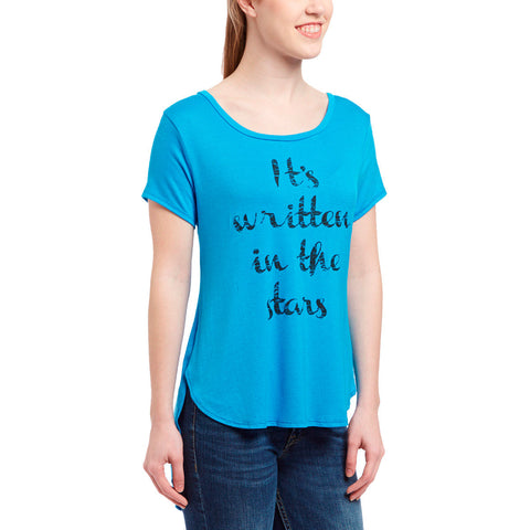 High Low graphic Top in soft knit fabric ,Made in USA in 95% Rayon 5% Spandex.Machine Wash