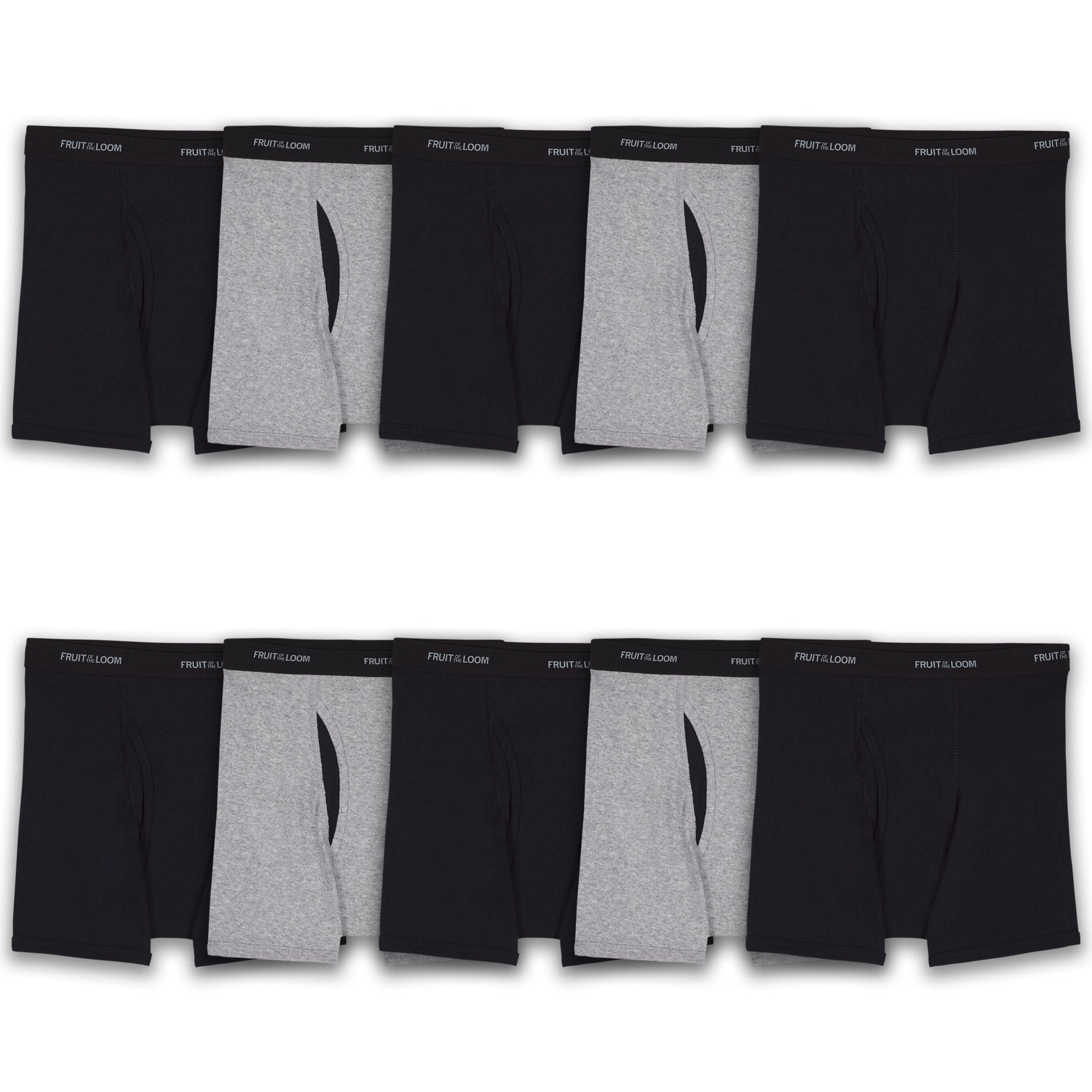 Boys Fruit of The Loom Boxer Briefs 7+3 bonus Pack