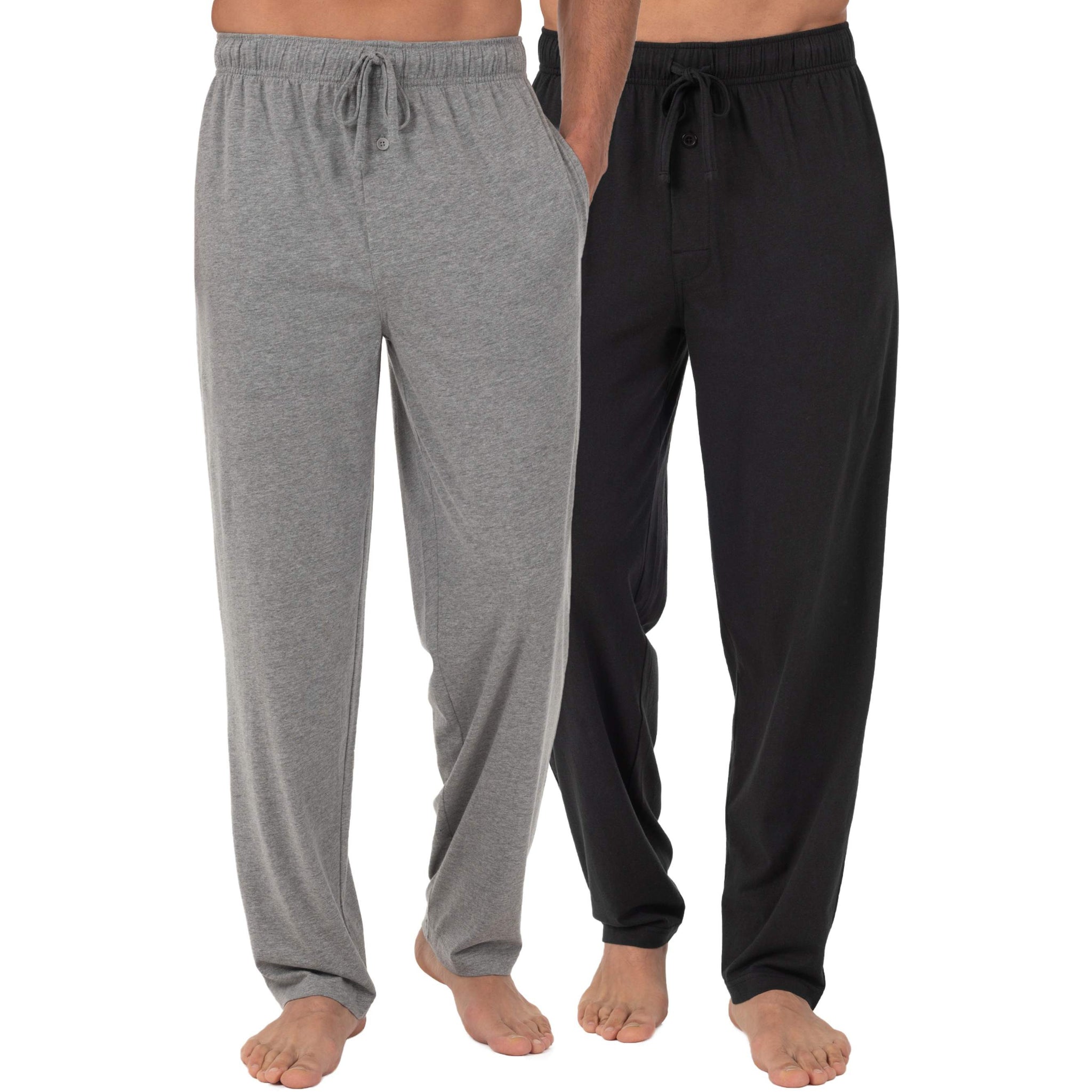 Fruit of the Loom Men's and Big Men's 2-pack Jersey Knit Sleep Pant