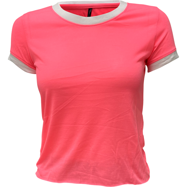 Junior crop top with raw edge--FROM HIGH VELOCITY