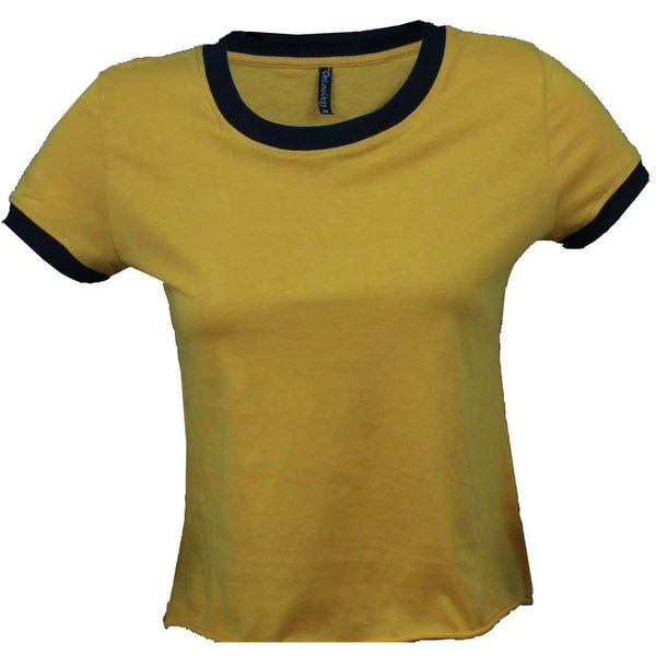 Junior crop top with raw edge--FROM HIGH VELOCITY