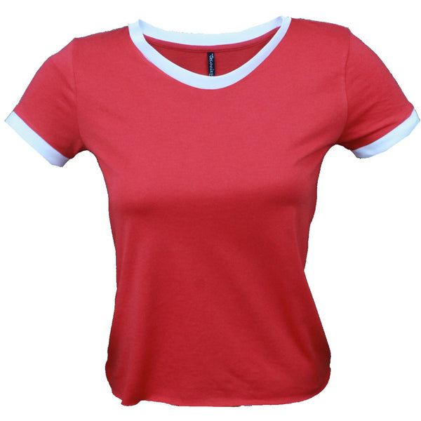 Junior crop top with raw edge--FROM HIGH VELOCITY