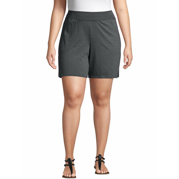 Pull on these soft, stretchy shorts, and you wont to take them off. Why not stock up? The price is right!Premium cotton jersey feels great against your skin. Wide, ribbed elastic waist flexes for freedom of movement. (No drawcord, no buttons, no fuss.) Roomy slash-style pockets keep keys and cellphone handy. Classic 7-inch inseam provides modest, flattering coverage. Hem vents add extra ease. Tag free for non-chafe comfort. Machine wash, cold. Tumble dry, low. Low iron.