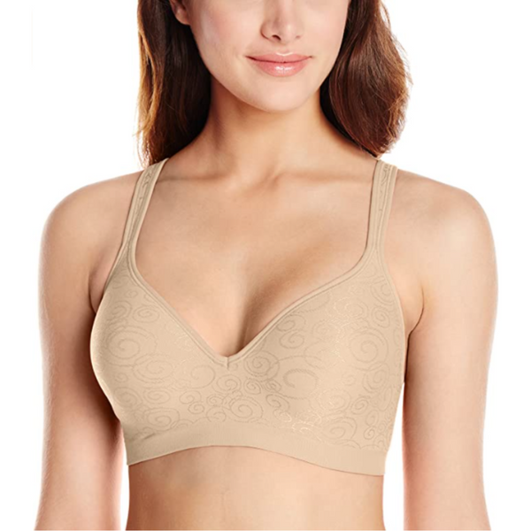 Outer Body: 94% Nylon, 6% Spandex; Cup Linings: 100% Polyester; Cup Pad: 100% Polyurethane; Center Belet and Inner Strap Linings: 100% Nylon; Strap Lining: 94% Polyester, 6% Spandex
Imported
Full Support lining
Buckle closure
Hand Wash Only
Comfort and shaping, without sacrificing fit and support!
Front closure for easy fastening
Wider band for back smoothing
Soft comfort band moves with you
Stretch foam cups for fir flexibility and comfort