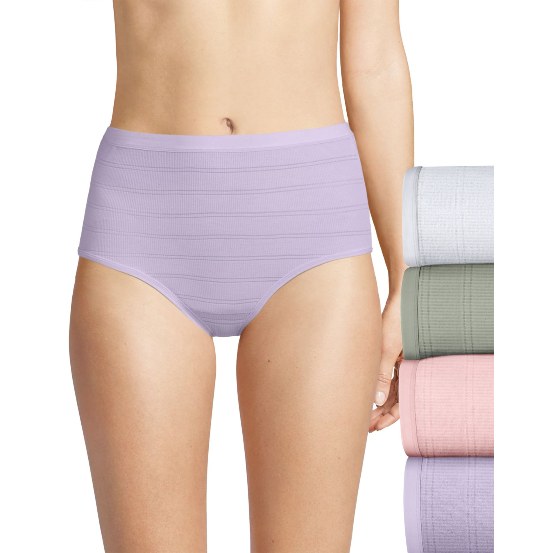 Hanes Ultimate Women's Comfort Flex Fit 4 Pack Brief Panties – High Velocity