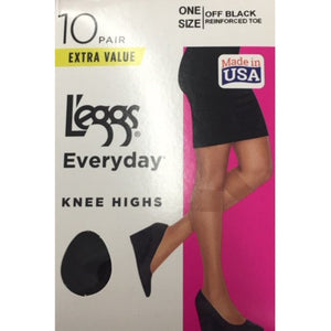 L'eggs Women`s Set of 3 L`eggs Everyday Knee Highs ST - Best-Seller!  30 pairs