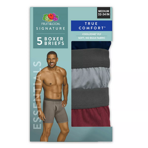 6 Pack Fruit of the Loom Men's Fashion Briefs Tag-free , Sizes S