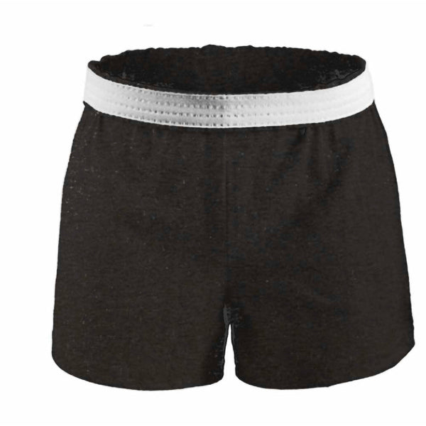 Soffe's trademark juniors short is worn by cheerleaders everywhere, as well as those cheering from the stands. Made of a soft cotton/polyester jersey blend for comfort, performance, and style.
7 oz 50/50 cotton/poly jersey
1.25" exposed elastic waistband 3" inseam
Sizes Waist  XS=24-25 S=26-27 M 28-29 L 30-31.5 XL 33