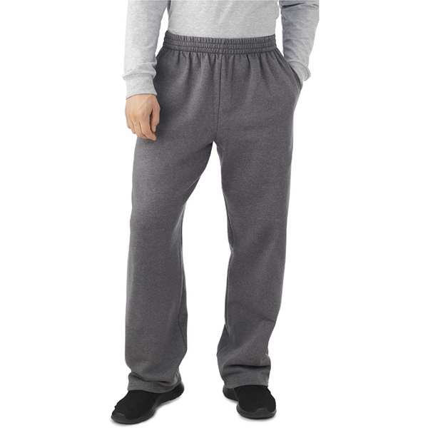 Open Sweatpnats,Lighter weight Fleece and superior softness,Covered Elastic waistband with drawstring.Side Pockets,open bottom 60% Cotton 40% Polyester