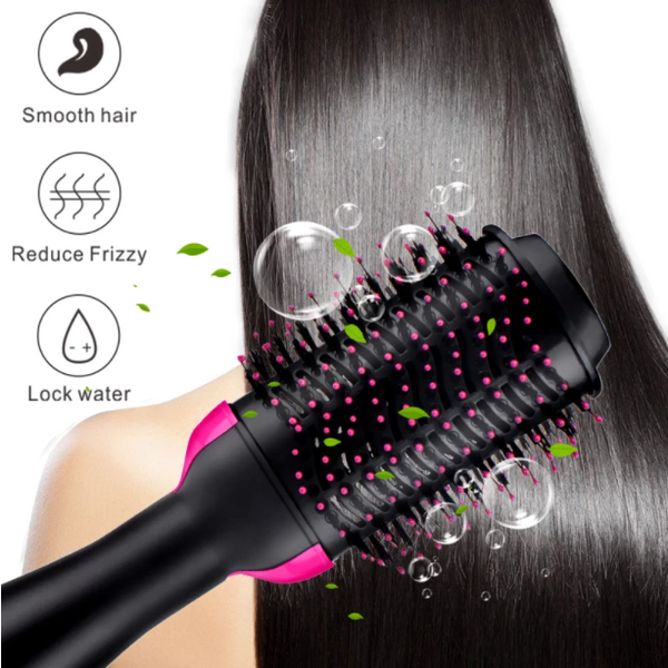 Professional Hair Dryer & Volumizer  Hot Air Brush with negative Ionic for staightening & Curling