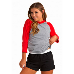 Soffe's trademark juniors short is worn by cheerleaders everywhere, as well as those cheering from the stands. Made of a soft cotton/polyester jersey blend for comfort, performance, and style.
7 oz 50/50 cotton/poly jersey
1.25" exposed elastic waistband 3" inseam
Sizes Waist  XS=24-25 S=26-27 M 28-29 L 30-31.5 XL 33