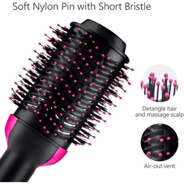 Professional Hair Dryer & Volumizer  Hot Air Brush with negative Ionic for staightening & Curling