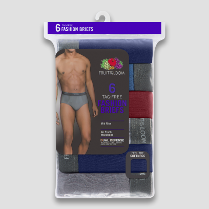 Fruit Of the loom Mens Fashion Briefs 6 pack