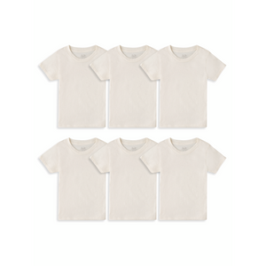 Toddler Boys Cotton Crew Nect T shirt 6 pack