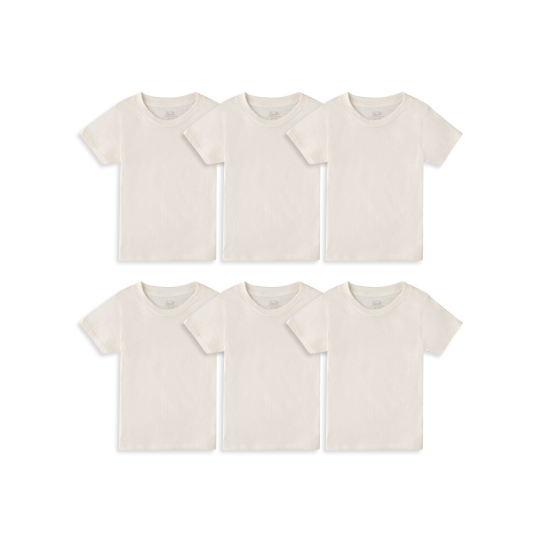 Toddler Boys Cotton Crew Nect T shirt 6 pack