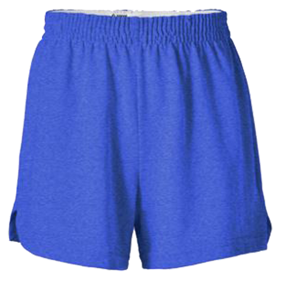 Customize a look that will never go out of style in the shorts . Favorite elastic waistband up or rolled down.Regular rise,Girl Fit.7Oz 50/50 Cotton/poly Jersey.1.25" Exp[osed Elastic waistBand V notch legs with 3 inch inseam.Sizes Waist XS(5/6)-22'' S(7)-23" M(8/10)-23.5-24" L912/140-25-26 XL-27"