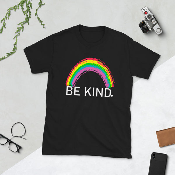 Be Kind Rainbow Women's Plus Graphic Short Sleeve T shirt