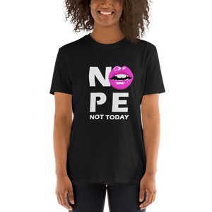 Womens Nope Not Today White Pink Graphic Tee