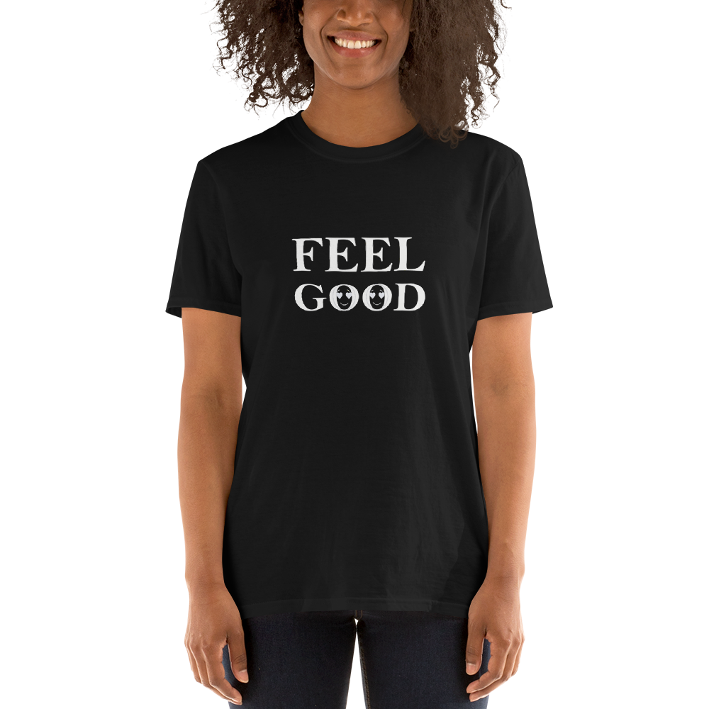 Short Sleeves crew neck Graphic T shirt Feel Good Emoji