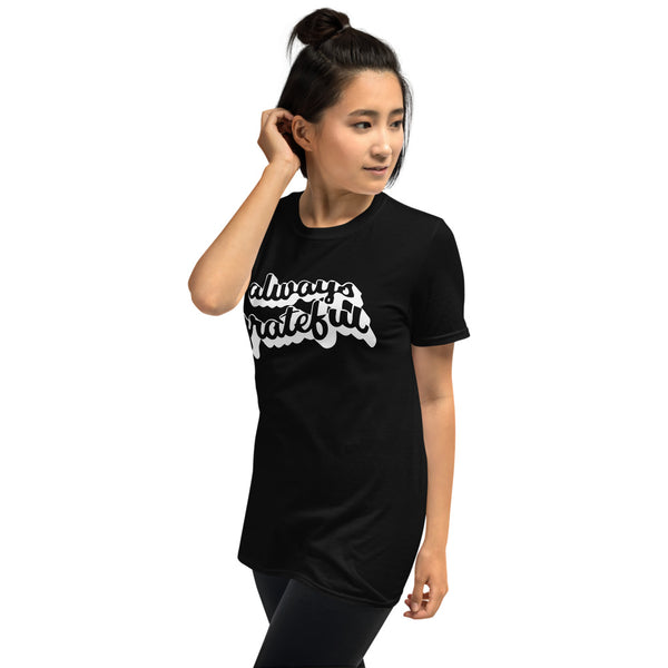 Womens Short Sleeves Graphic Tee-Always Grateful