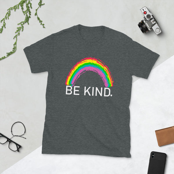 Be Kind Rainbow Women's Plus Graphic Short Sleeve T shirt