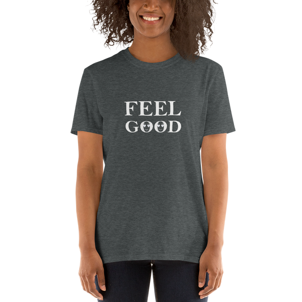 Short Sleeves crew neck Graphic T shirt Feel Good Emoji