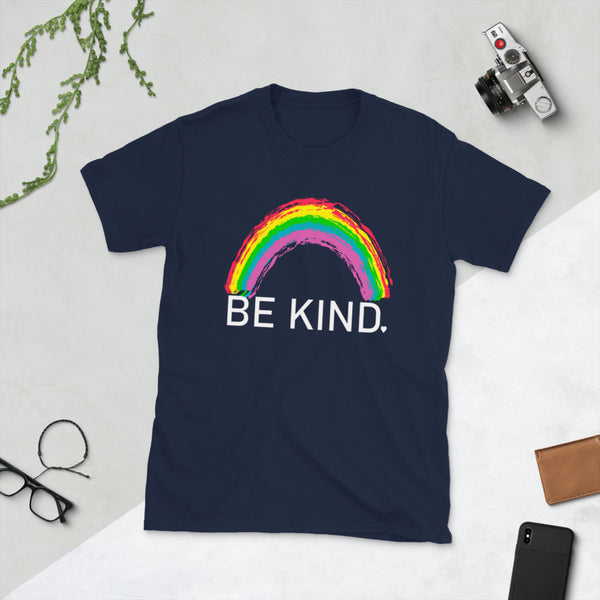 Be Kind Rainbow Women's Plus Graphic Short Sleeve T shirt