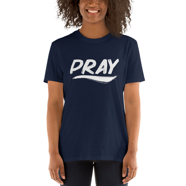 Womens Graphic Crew Neck T shirt-Pray