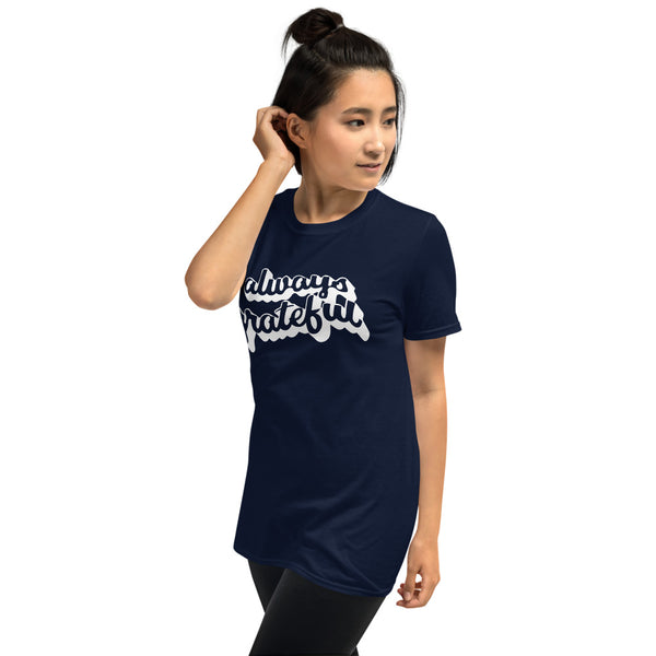 Womens Short Sleeves Graphic Tee-Always Grateful