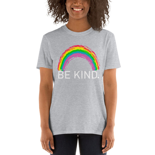 Be Kind Rainbow Women's Plus Graphic Short Sleeve T shirt