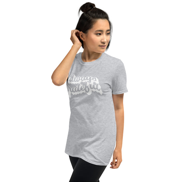 Womens Short Sleeves Graphic Tee-Always Grateful