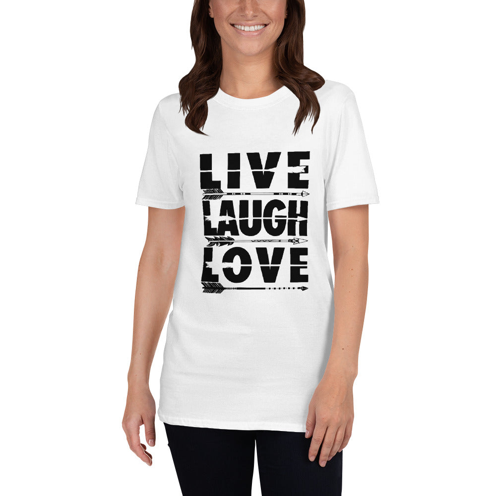 Live Laugh Love Women's Graphic Short Sleeve Tee