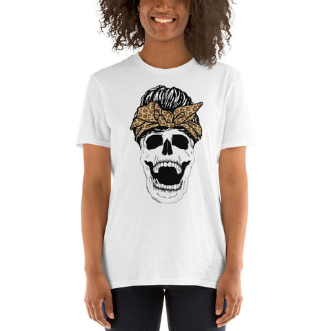 Womens Halloween Graphic T shirt-Skull Headband