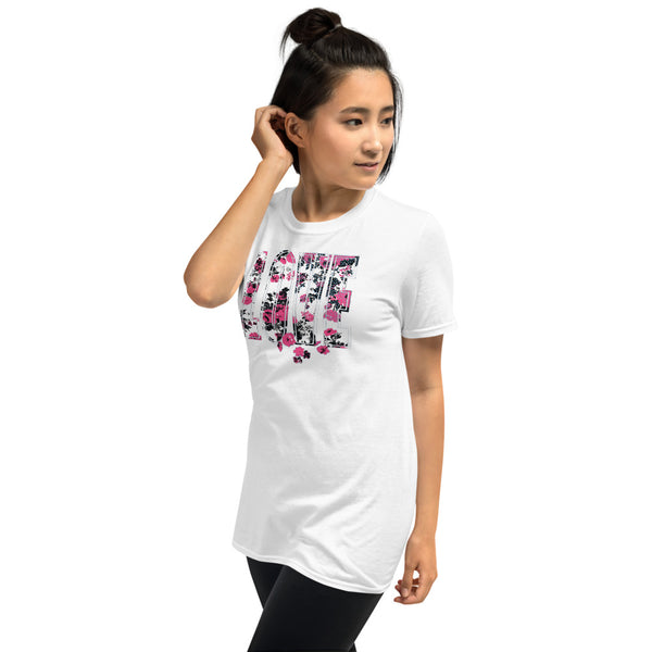 Floral Love Junior Short Sleeve Graphic  T -Shirt