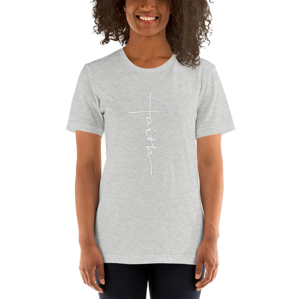 Faith Plus Women's Graphic Short Sleeve T Shirt in Heather Colors