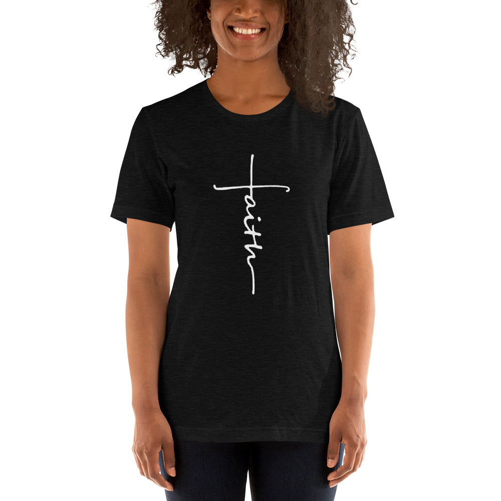 Faith Plus Women's Graphic Short Sleeve T Shirt in Heather Colors