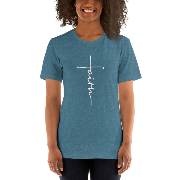 Faith Plus Women's Graphic Short Sleeve T Shirt in Heather Colors