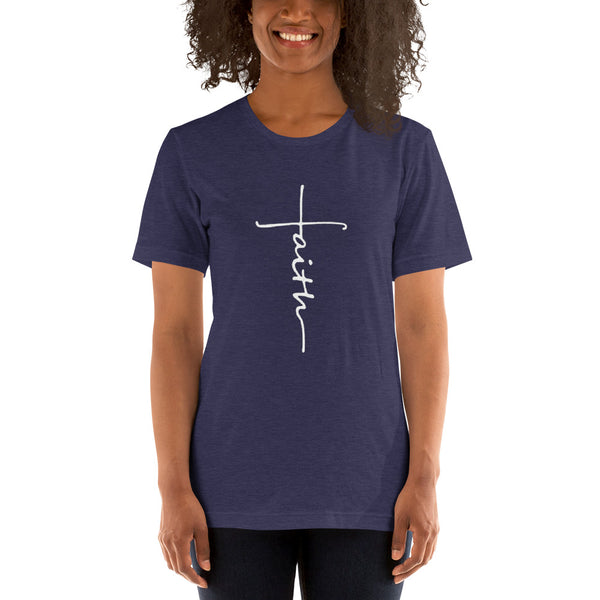 Faith Plus Women's Graphic Short Sleeve T Shirt in Heather Colors